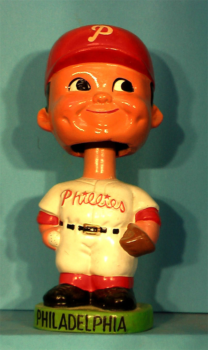 Vintage Philadelphia Phillies gold Base bobblehead ball and glove