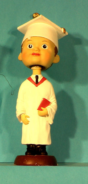 Graduate Boy Paintable Bobblehead